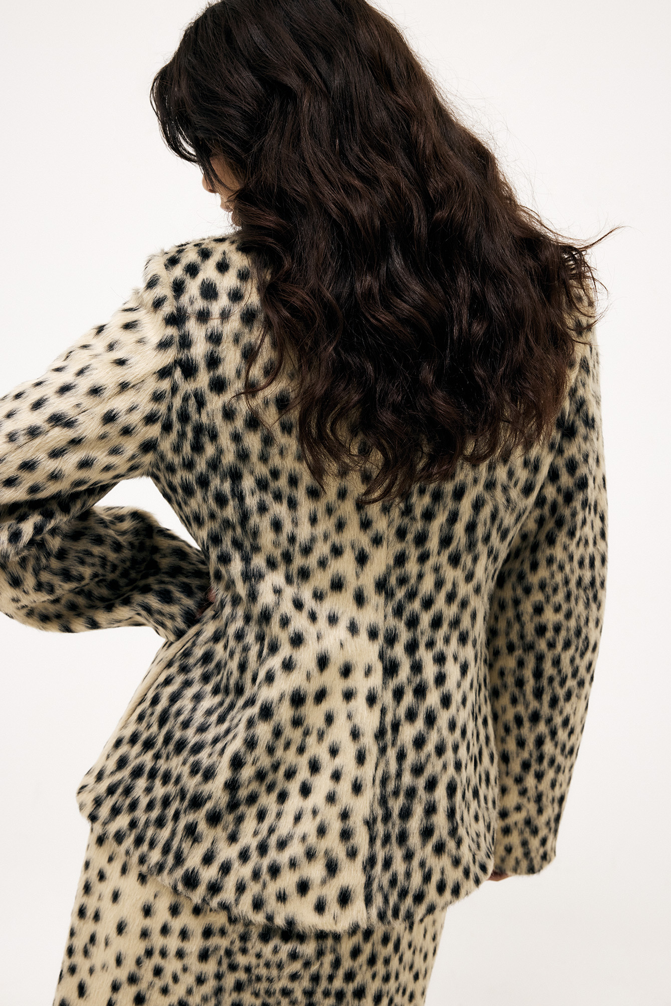 Faux Fur Printed Jacket