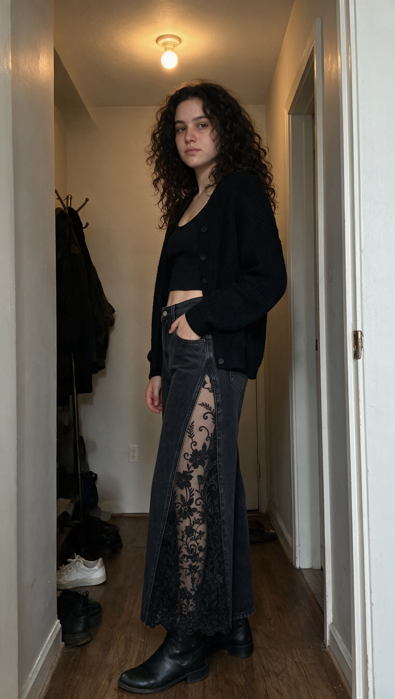 Floral Lace Jeans