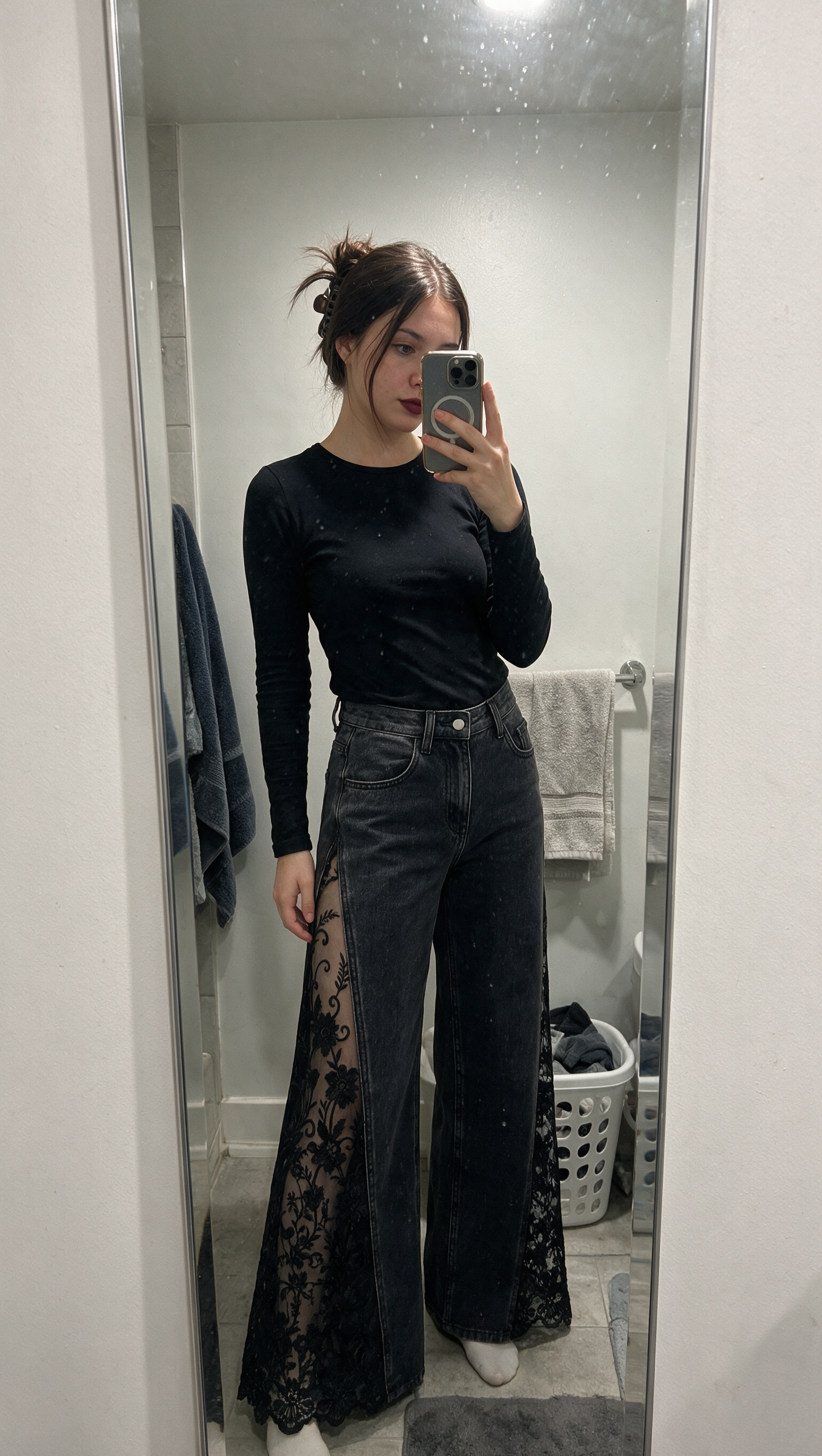 Floral Lace Jeans