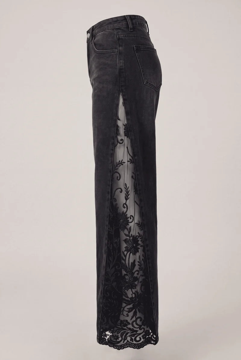 Floral Lace Jeans
