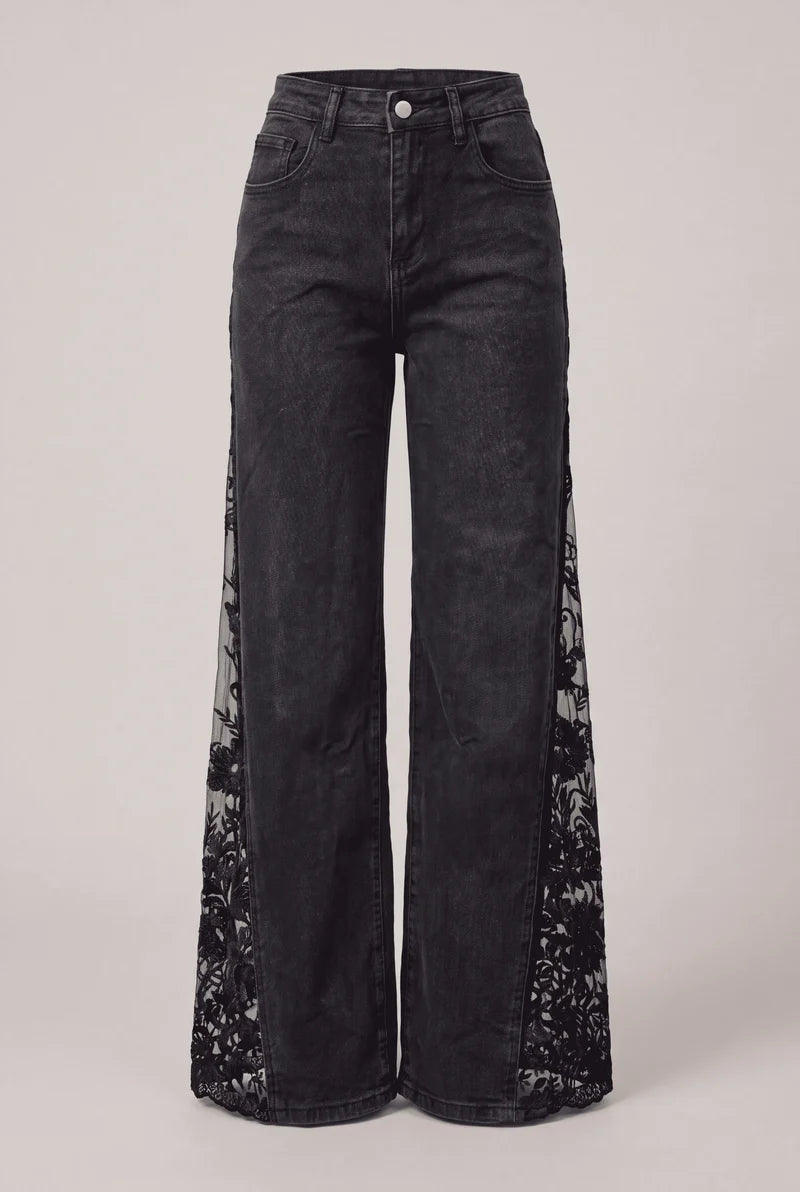 Floral Lace Jeans