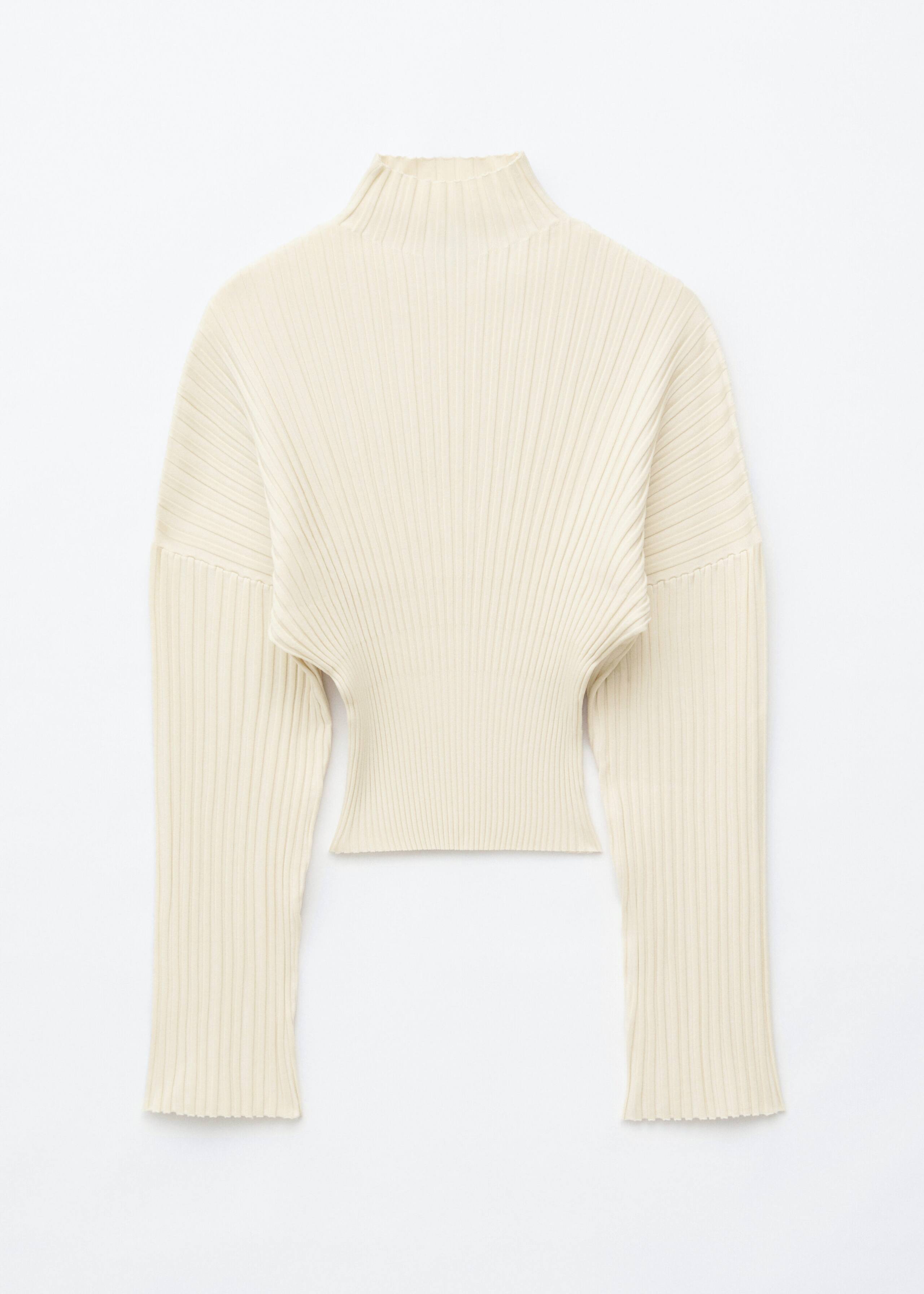 Ribbed Mock-Neck Jumper