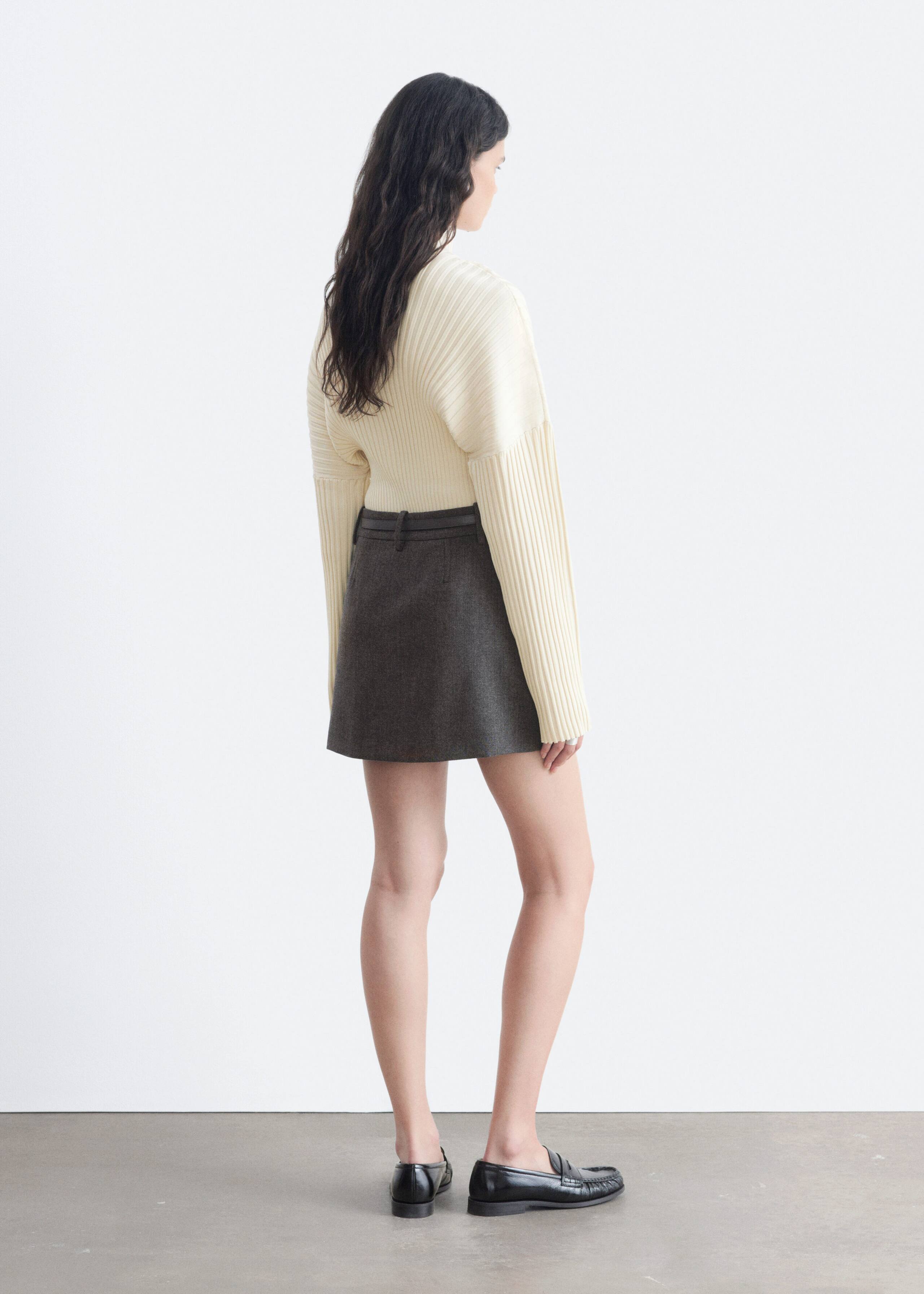 Ribbed Mock-Neck Jumper