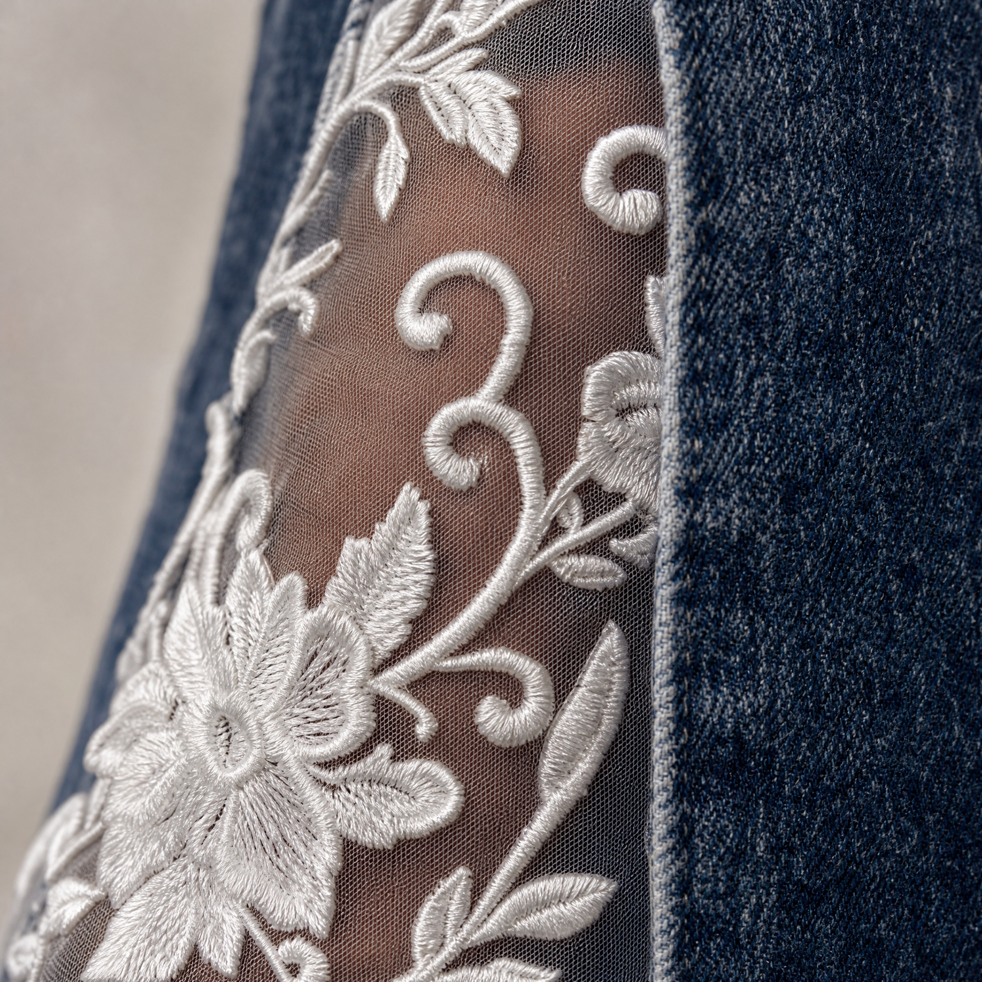  Western Floral Lace Jeans