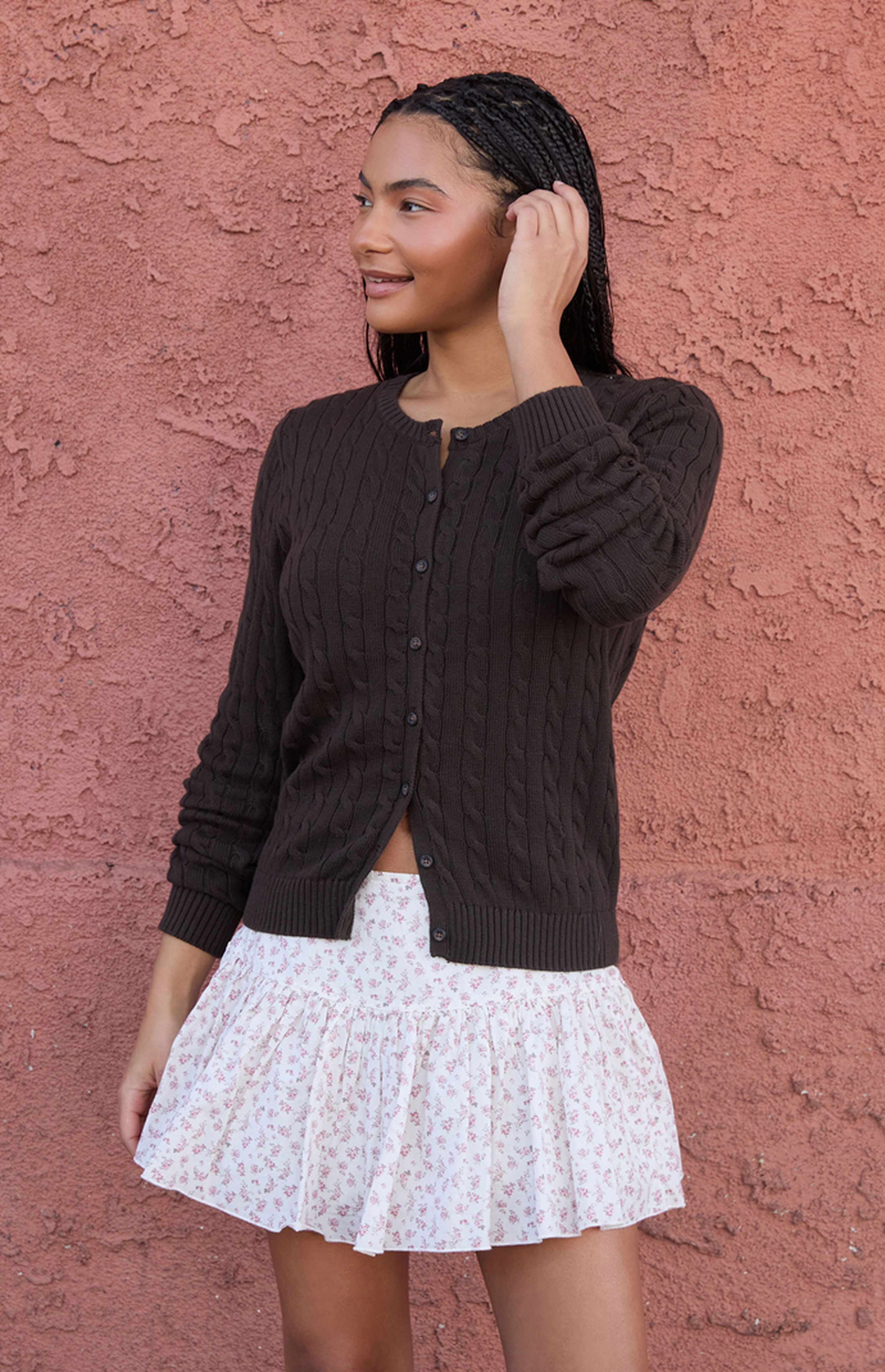 Zoe Cable Knit Cardigan