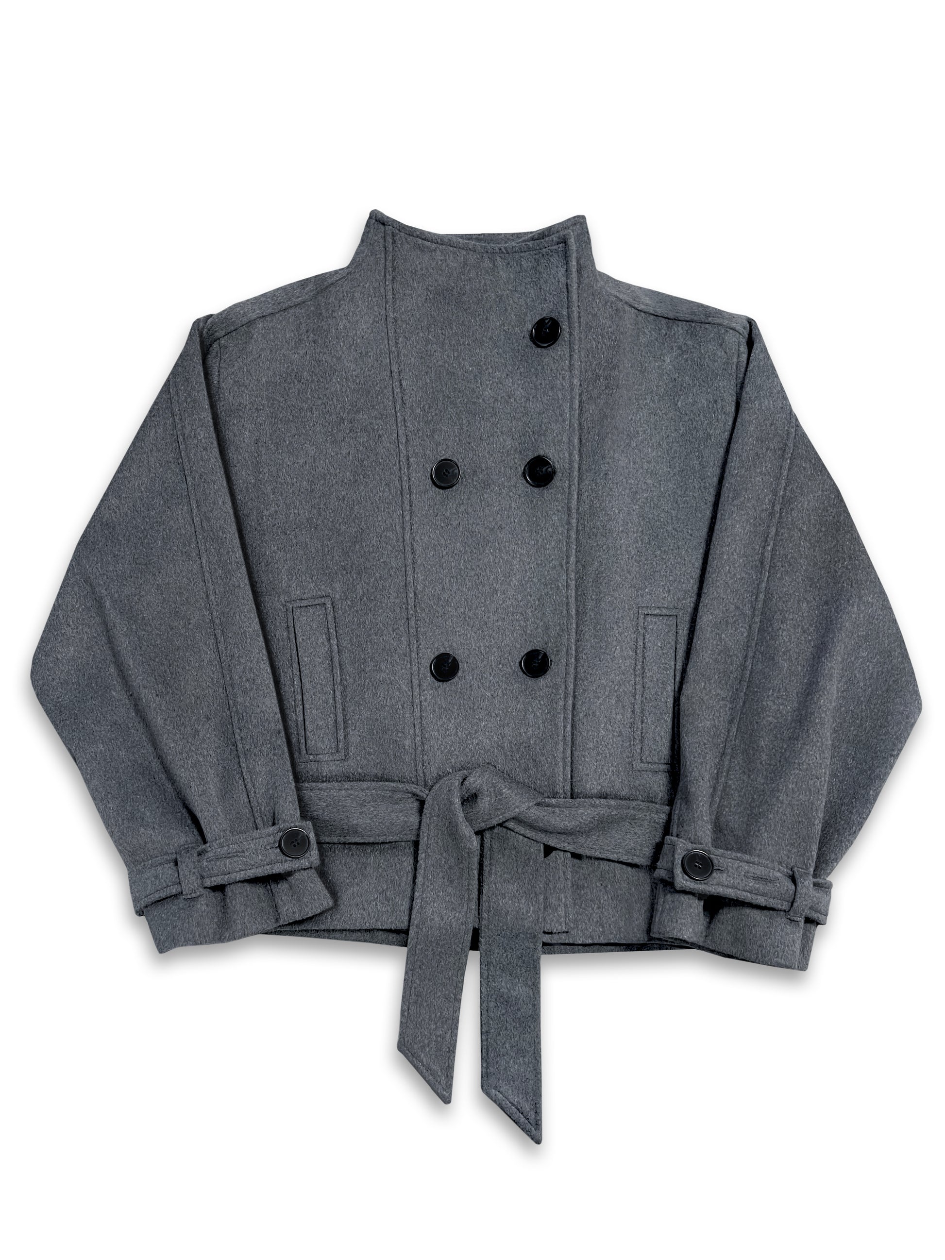 BLACK WOOL COAT