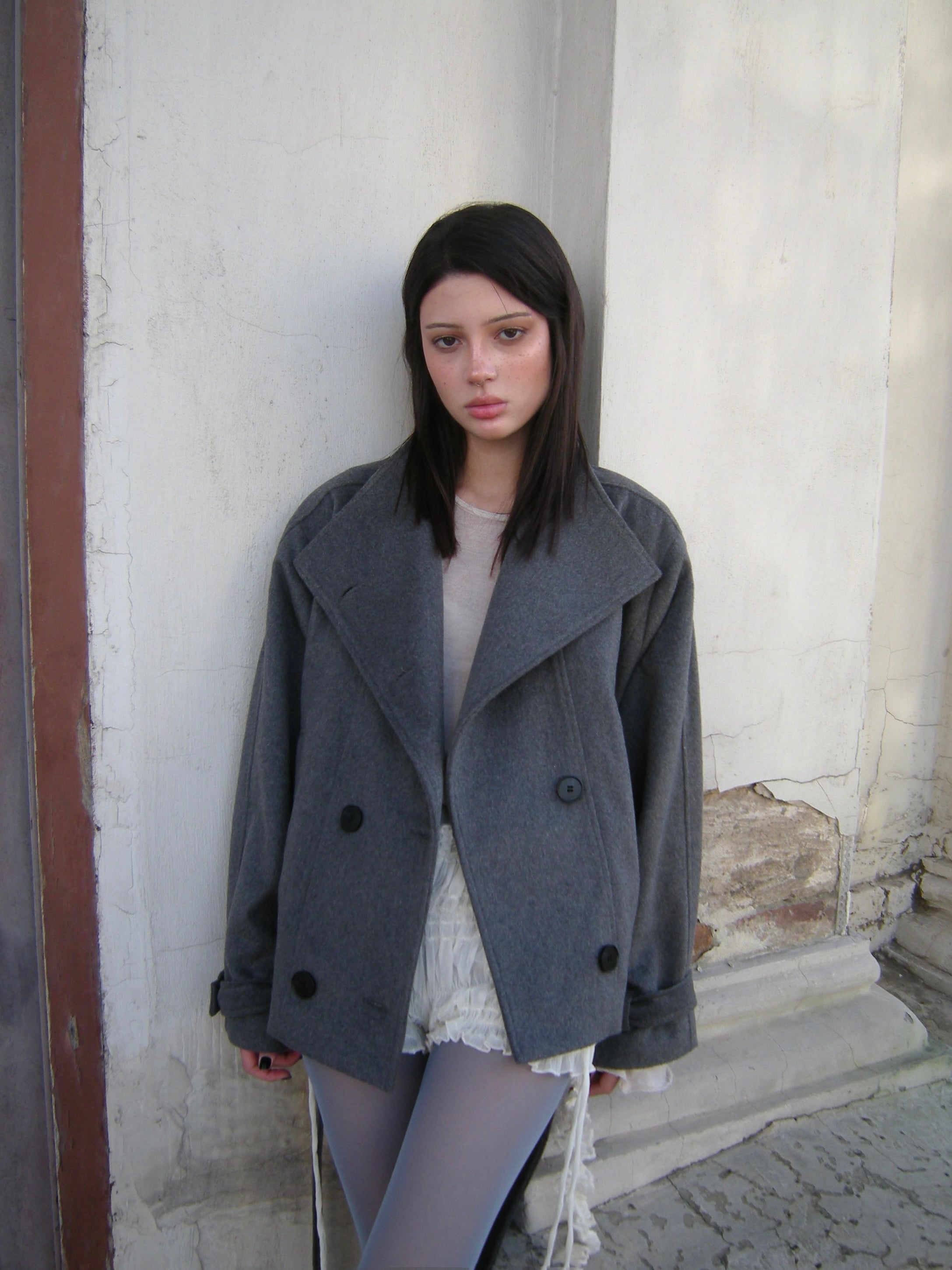 BLACK WOOL COAT