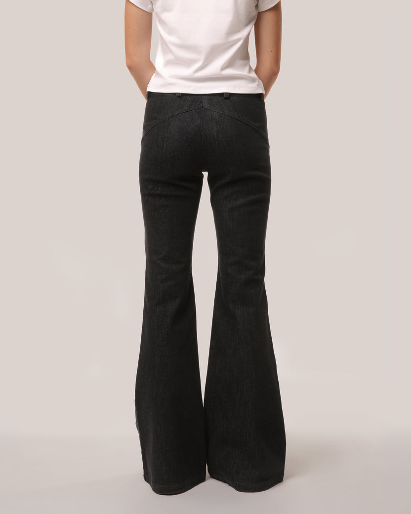 Back Seam Flare Jeans