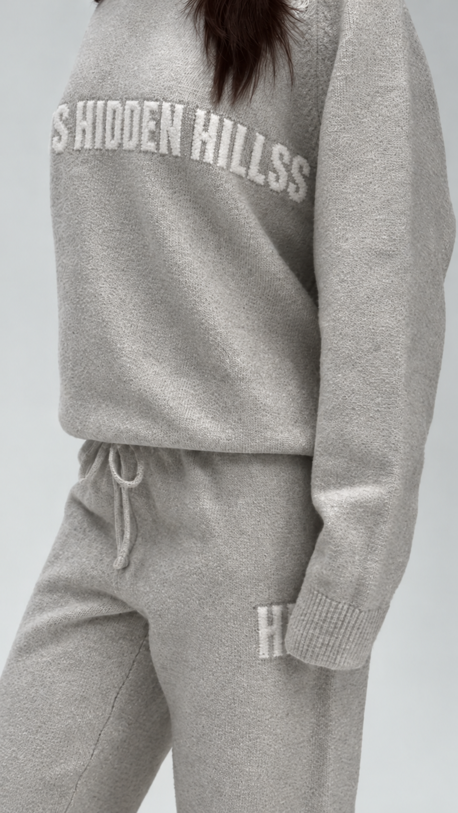 Oversized Knit Cotton Hoodie