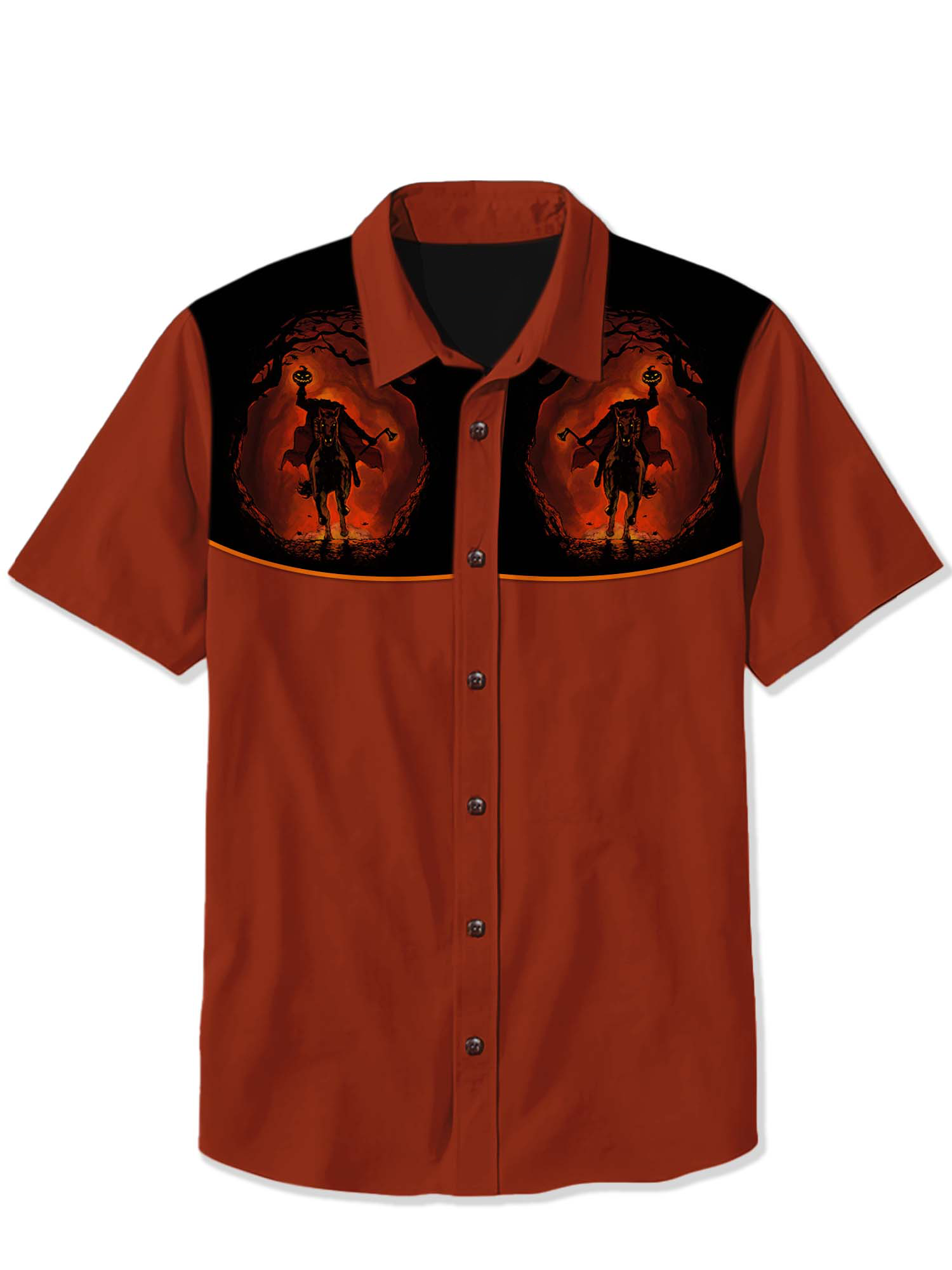 Halloween Headless Horseman Print Shirt
