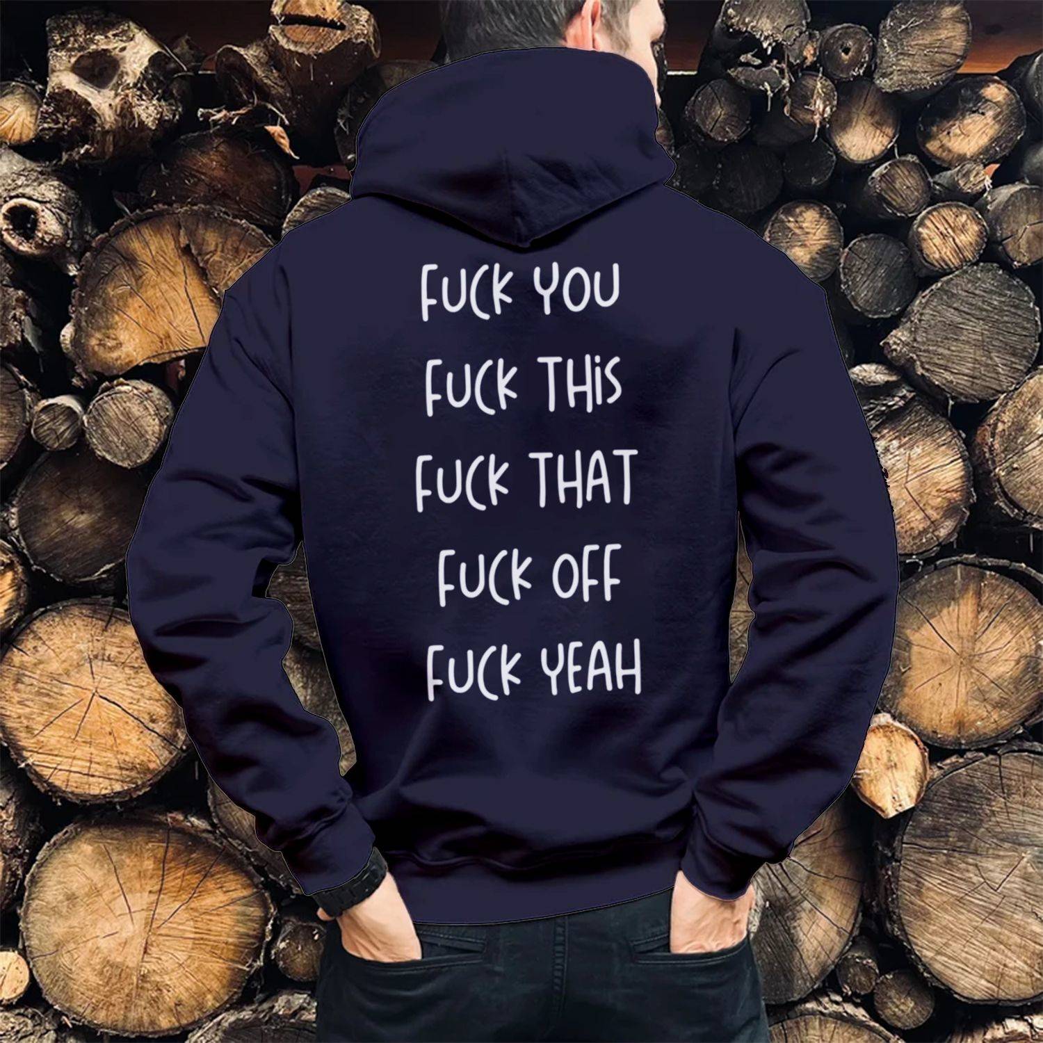 Fuck You Fuck This Fuck That Print Casual Hoodie