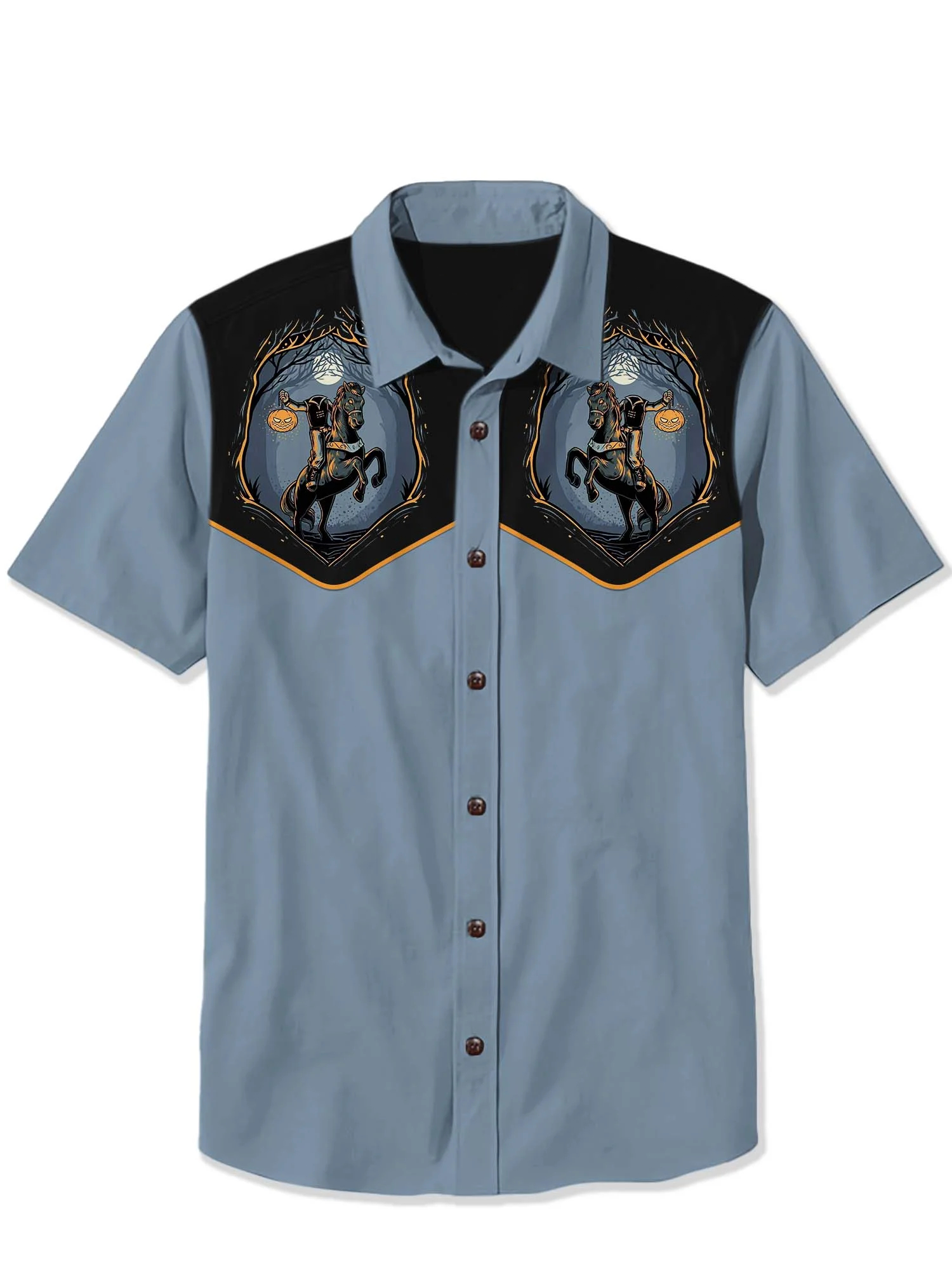 Halloween Headless Horseman Print Shirt