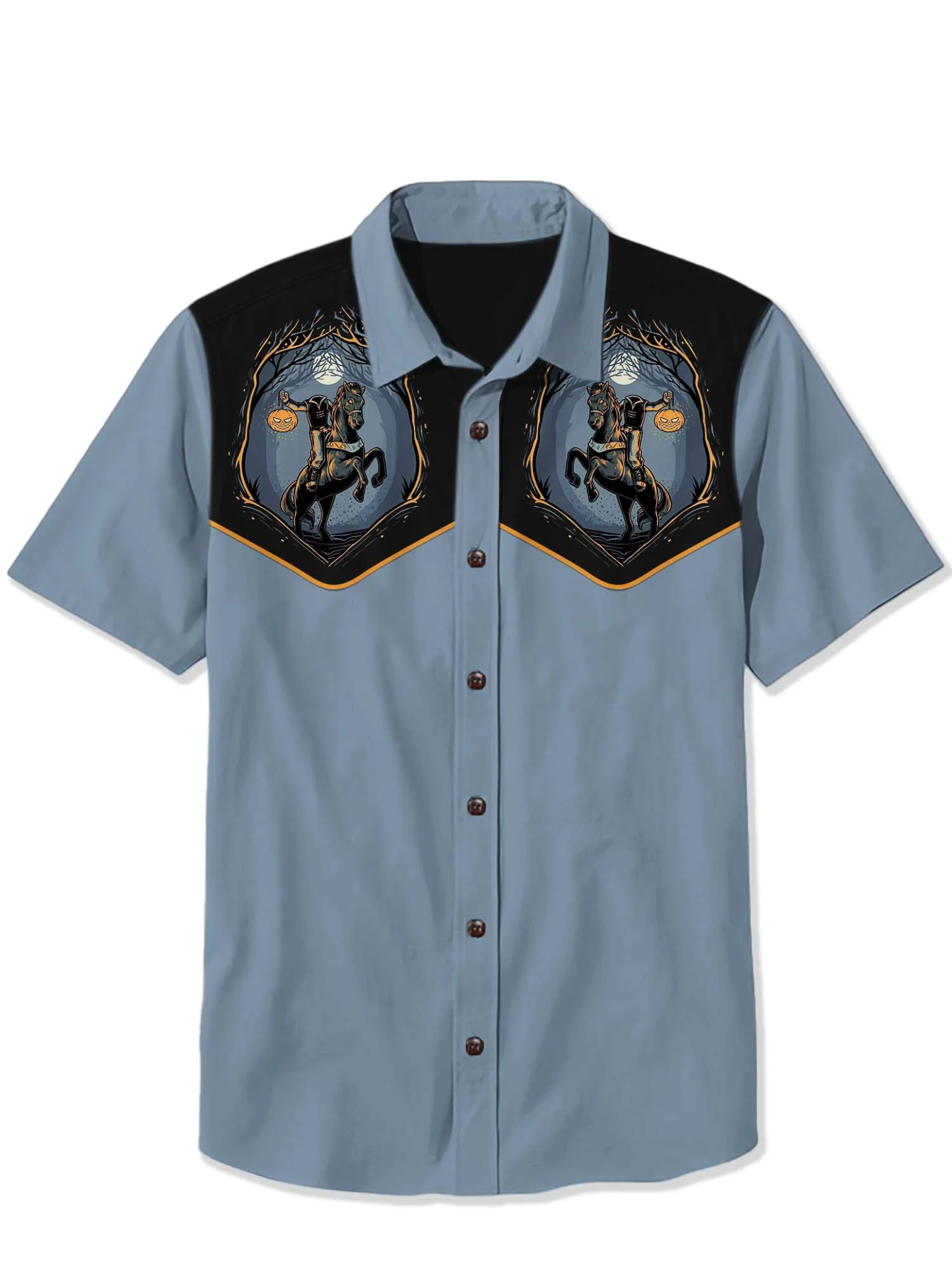Halloween Headless Horseman Print Shirt