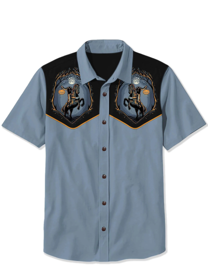 Halloween Headless Horseman Print Shirt