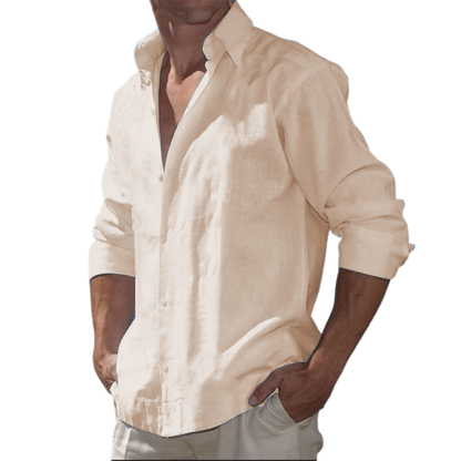 Men's Cotton Casual Long Sleeve Shirt-Buy 2 Free Shipping