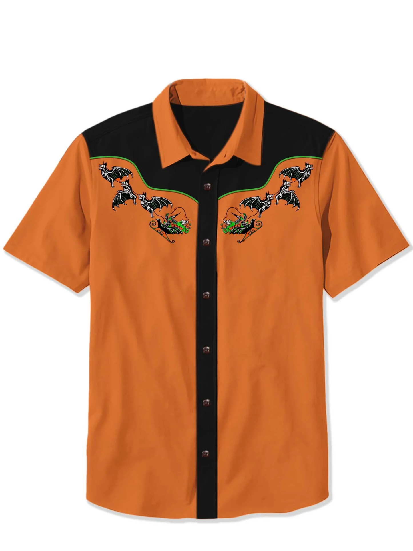 Halloween Bat Wizard Print Shirt