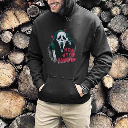No You Hang Up Print Casual Hoodie