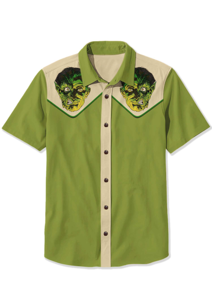 Halloween Werewolf Print Shirt