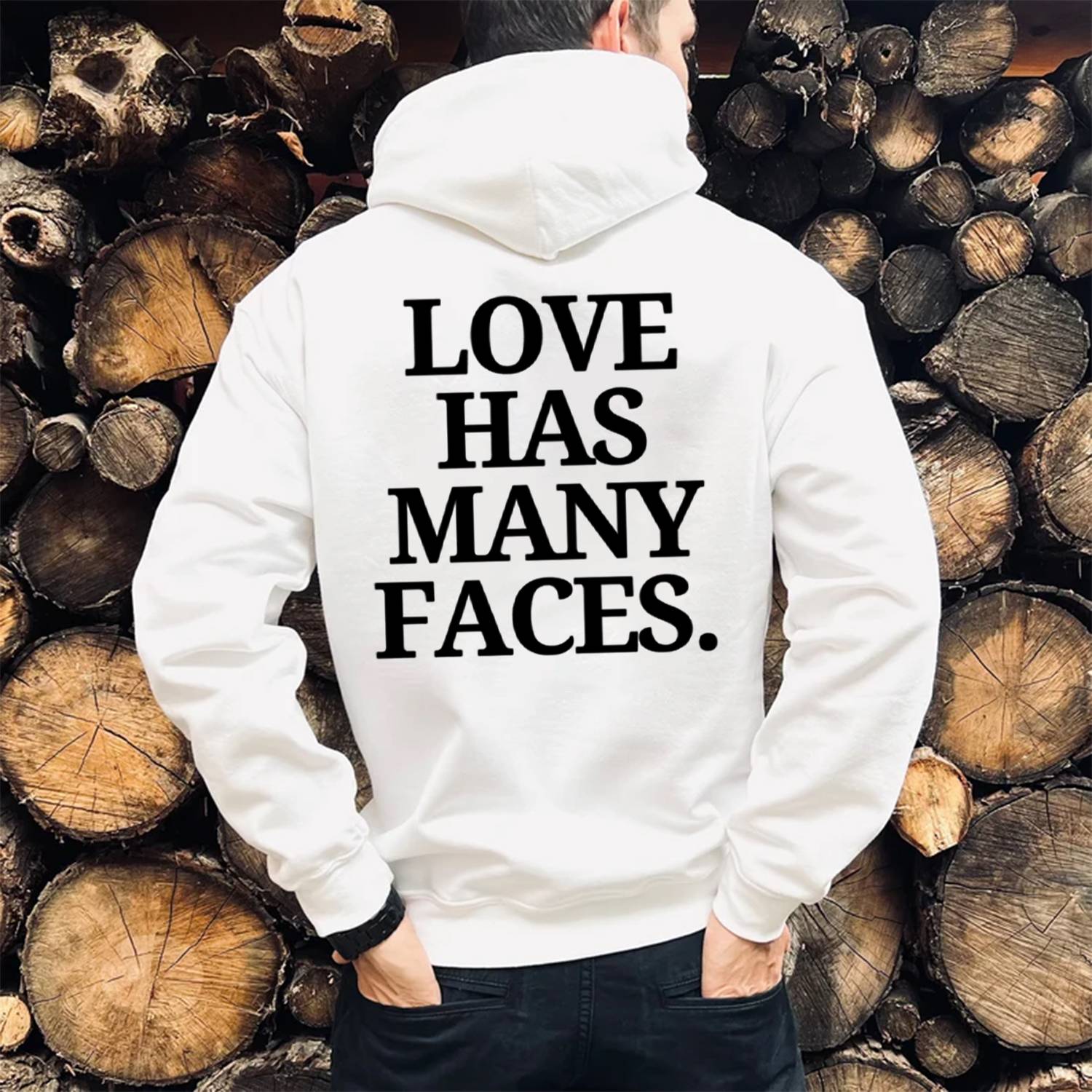 Love Has Many Faces Print Casual Hoodie