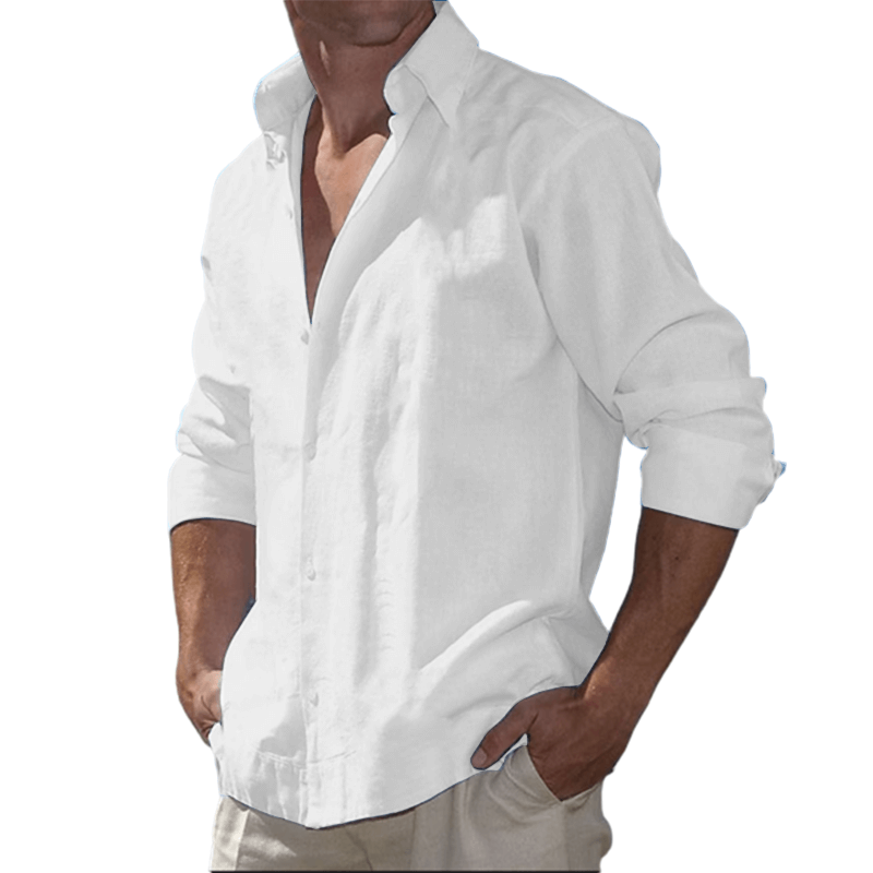 Men's Cotton Casual Long Sleeve Shirt-Buy 2 Free Shipping