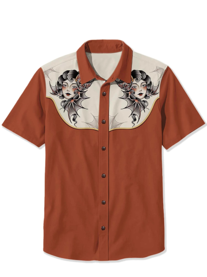Halloween Batgirl Print Shirt