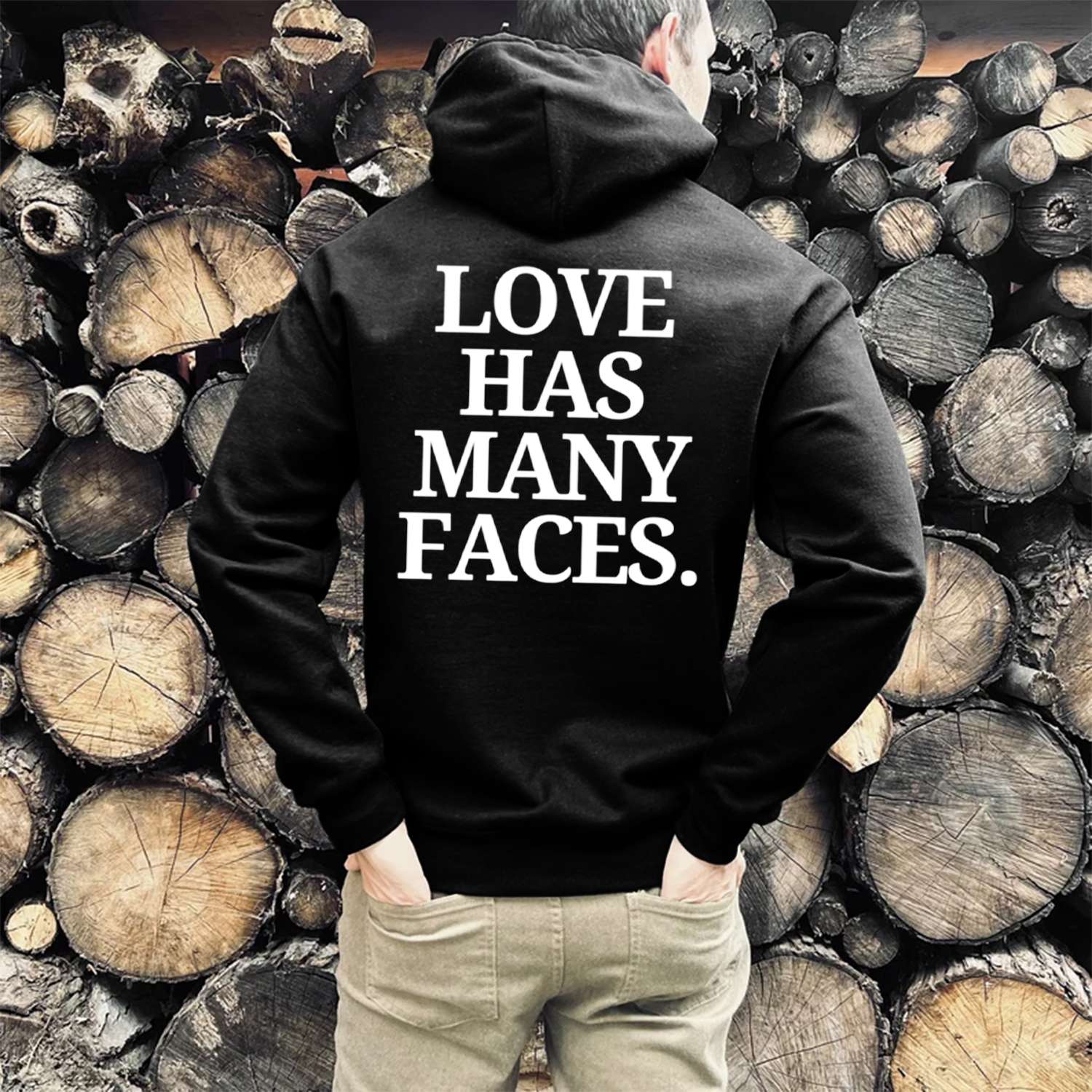 Love Has Many Faces Print Casual Hoodie