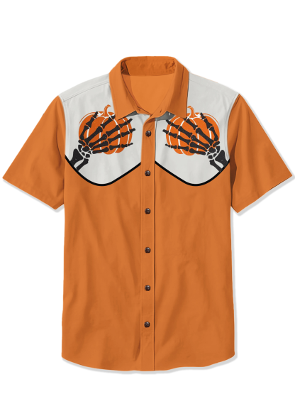 Halloween Protective Pumpkin Print Shirt