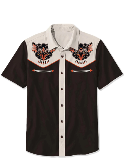 Halloween Bat Print Shirt