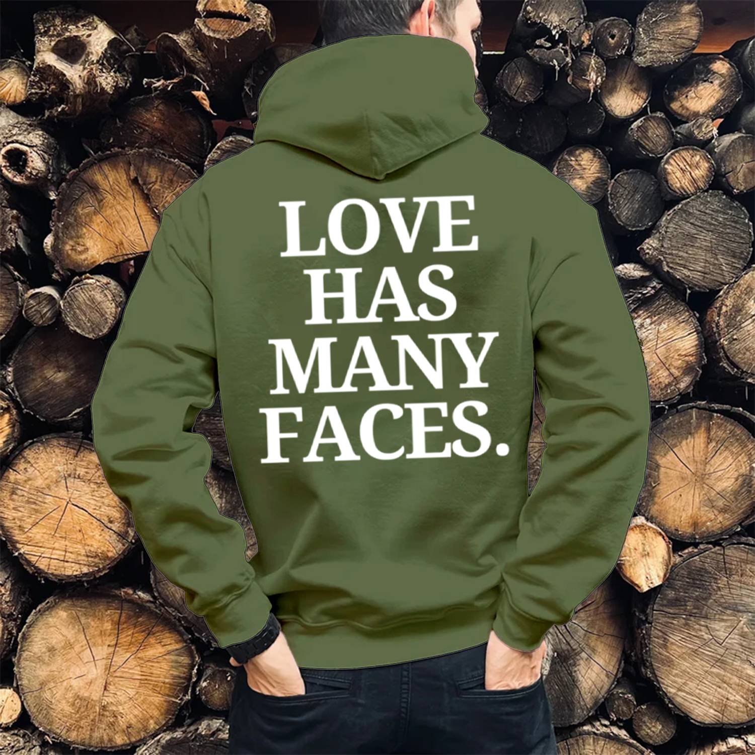 Love Has Many Faces Print Casual Hoodie