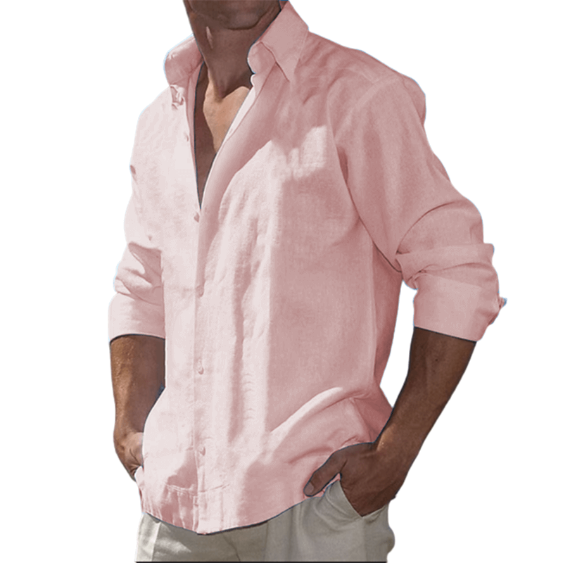Men's Cotton Casual Long Sleeve Shirt-Buy 2 Free Shipping