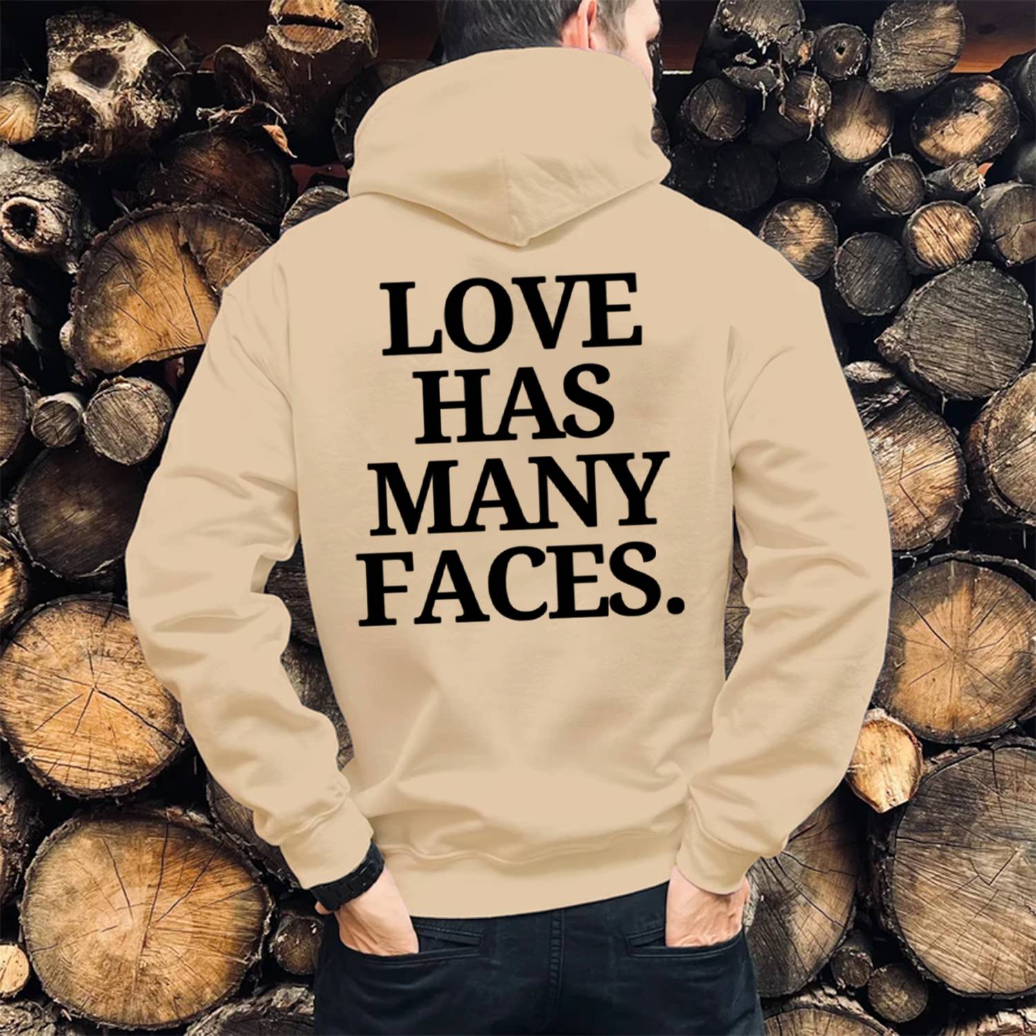 Love Has Many Faces Print Casual Hoodie