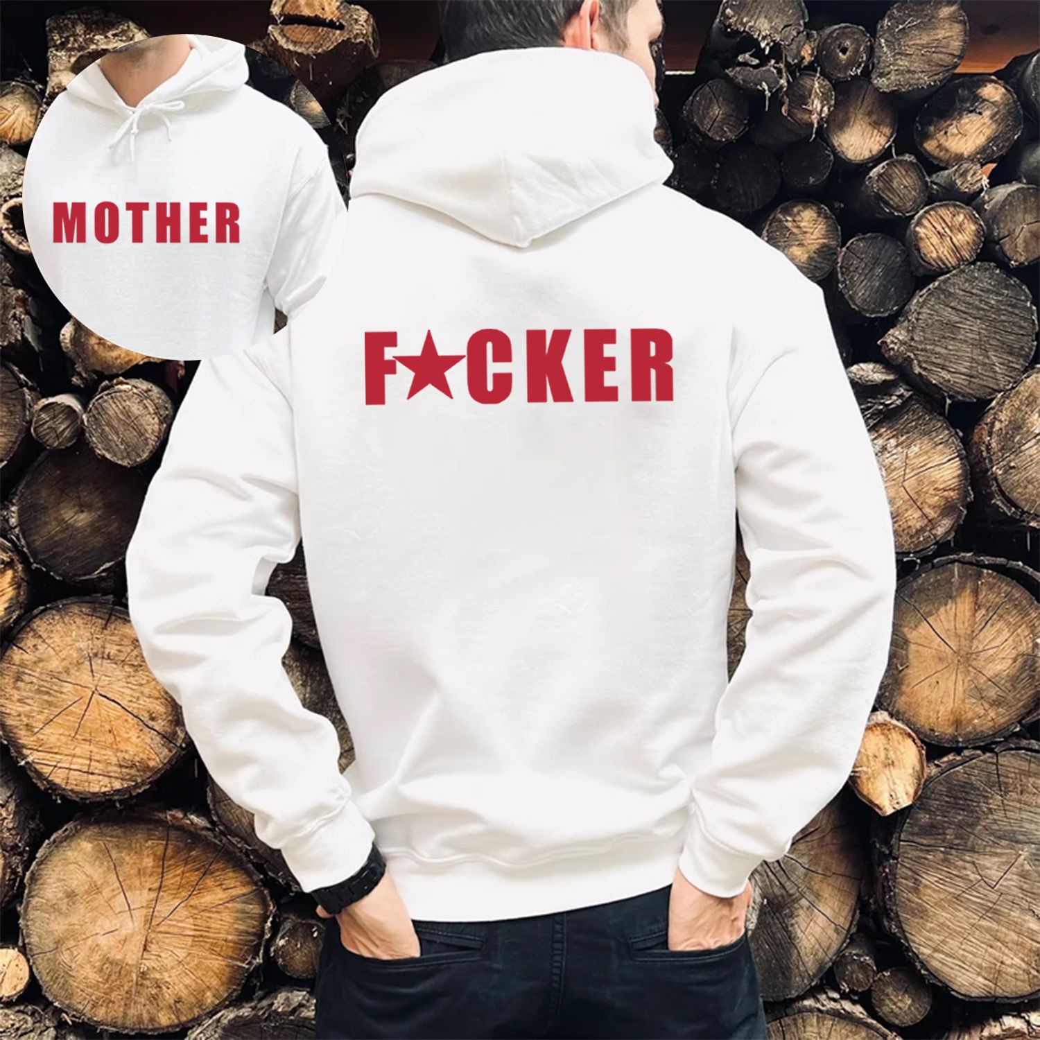 Mother Fucker Print Casual Hoodie