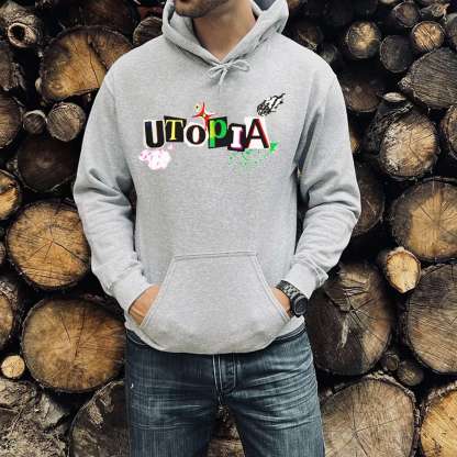 Utopia Print Casual Hoodie