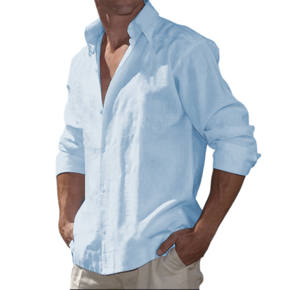 Men's Cotton Casual Long Sleeve Shirt-Buy 2 Free Shipping