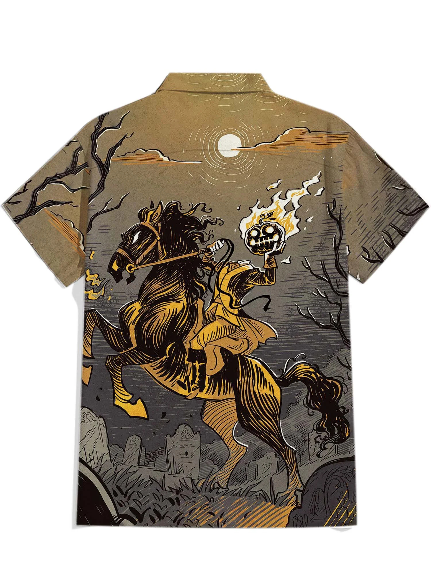 Halloween Headless Horseman Print Shirt