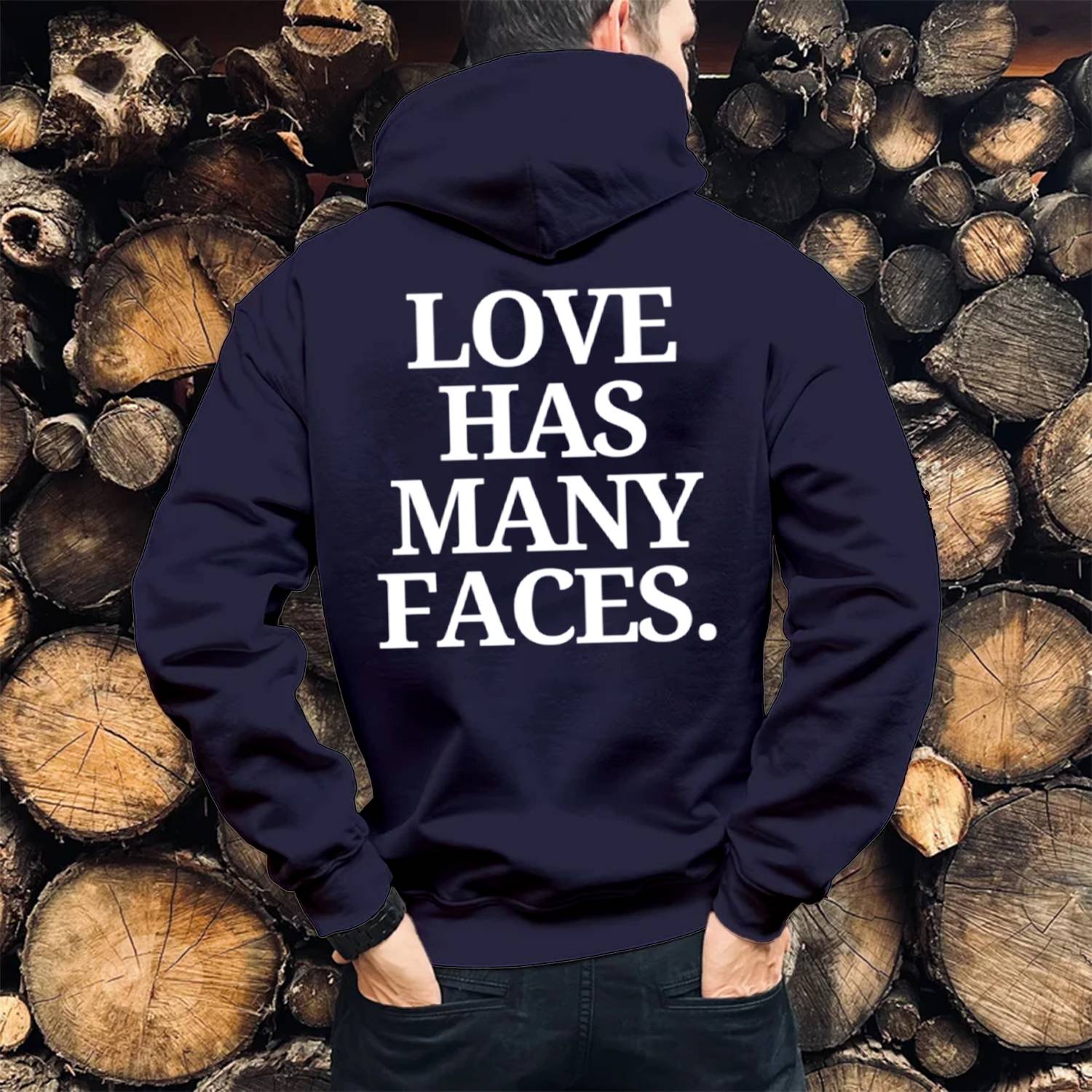 Love Has Many Faces Print Casual Hoodie