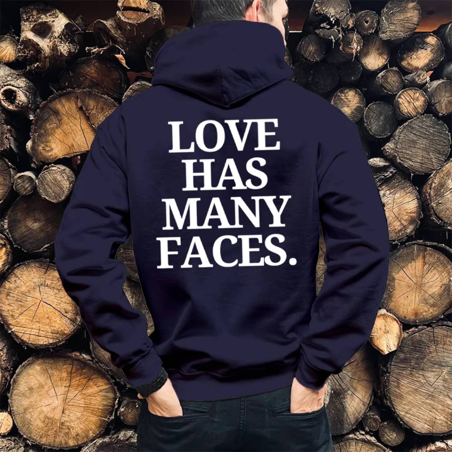 Love Has Many Faces Print Casual Hoodie