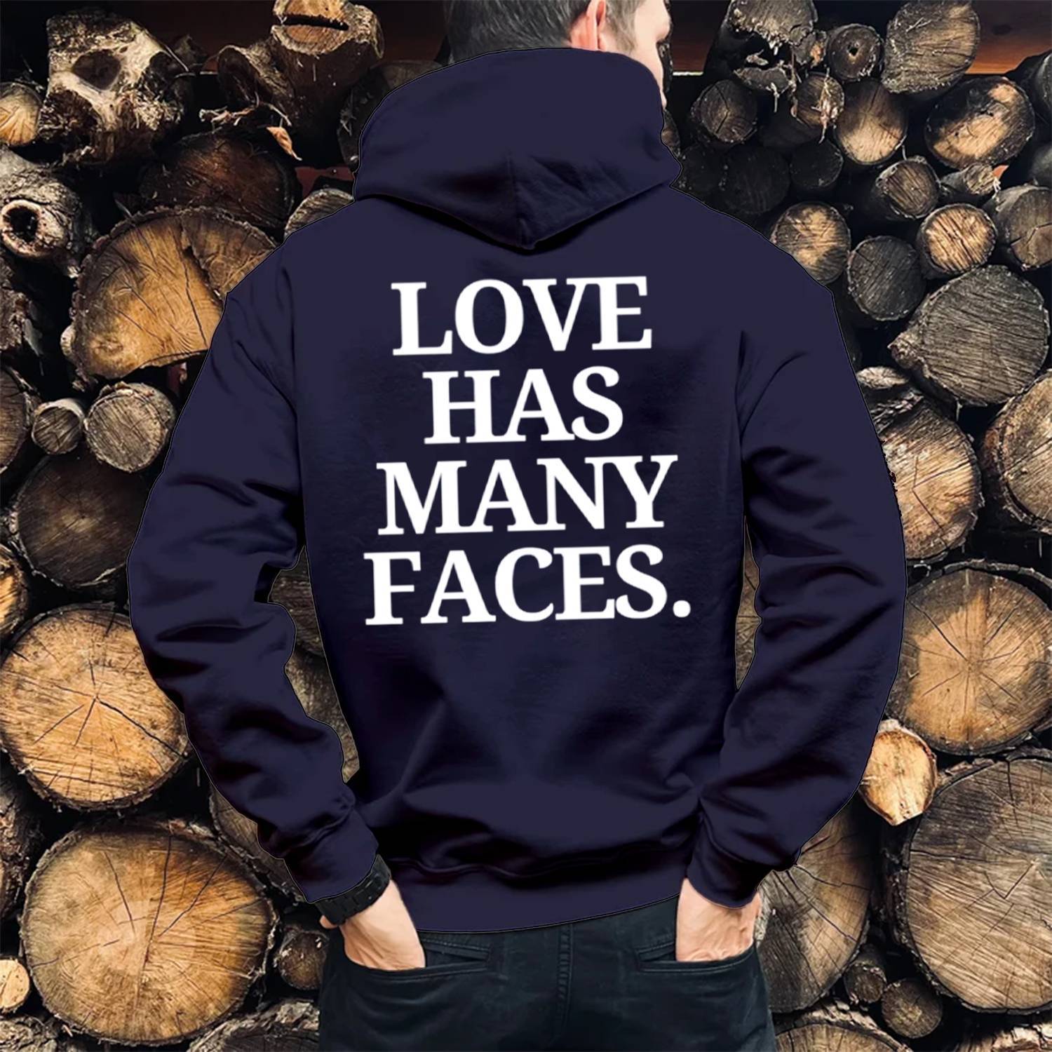 Love Has Many Faces Print Casual Hoodie