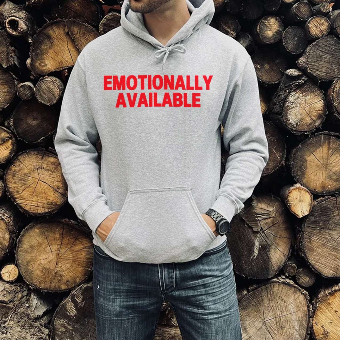Emotionally Available Print Casual Hoodie