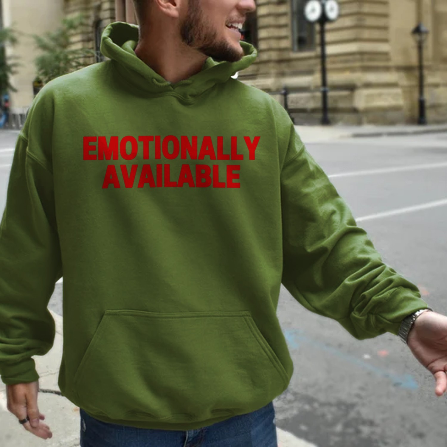 Emotionally Available Print Casual Hoodie
