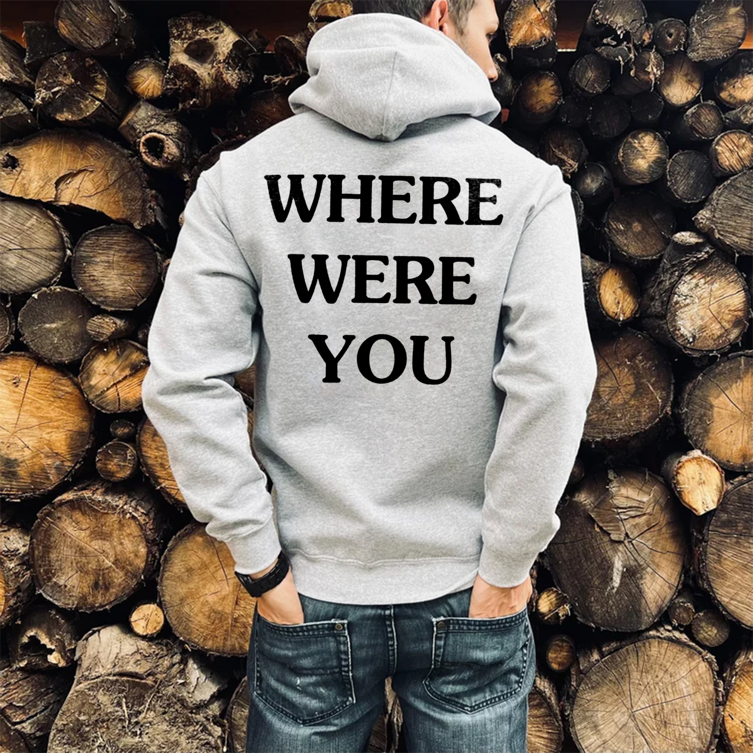 Where Were You Print Casual Hoodie