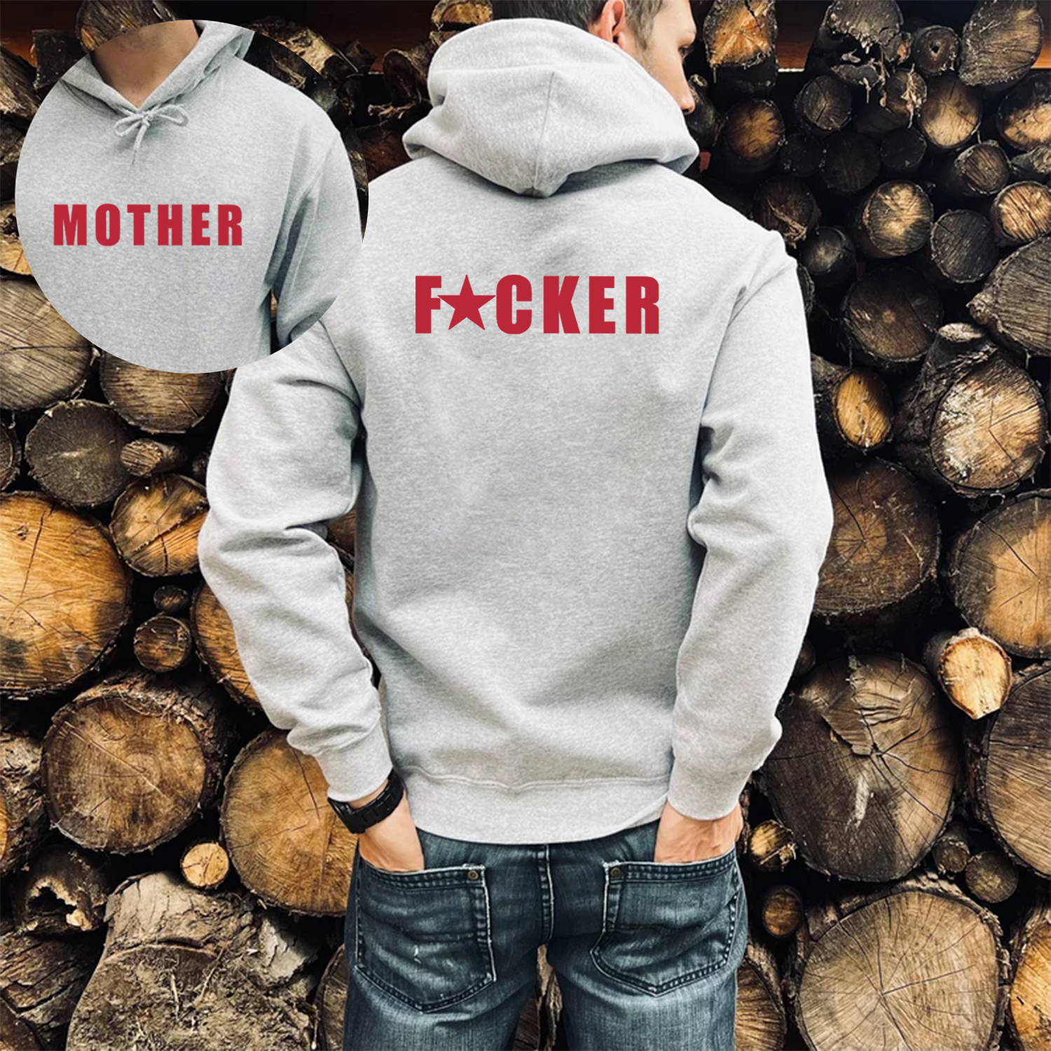 Mother Fucker Print Casual Hoodie