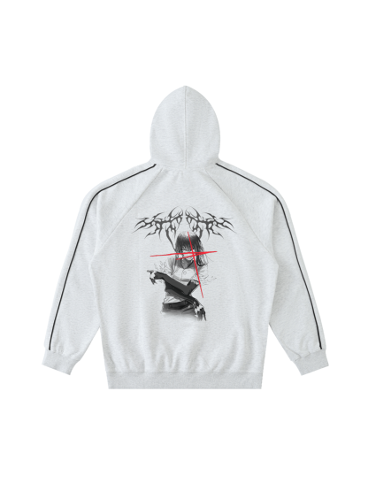 CROSSFIRE STRIPED HOODIE | CHAINSAW MAN