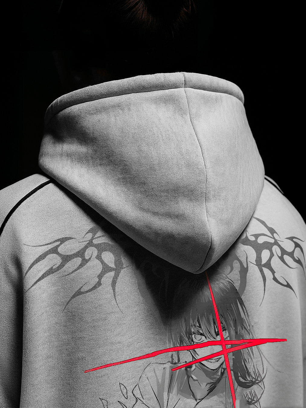 CROSSFIRE STRIPED HOODIE | CHAINSAW MAN