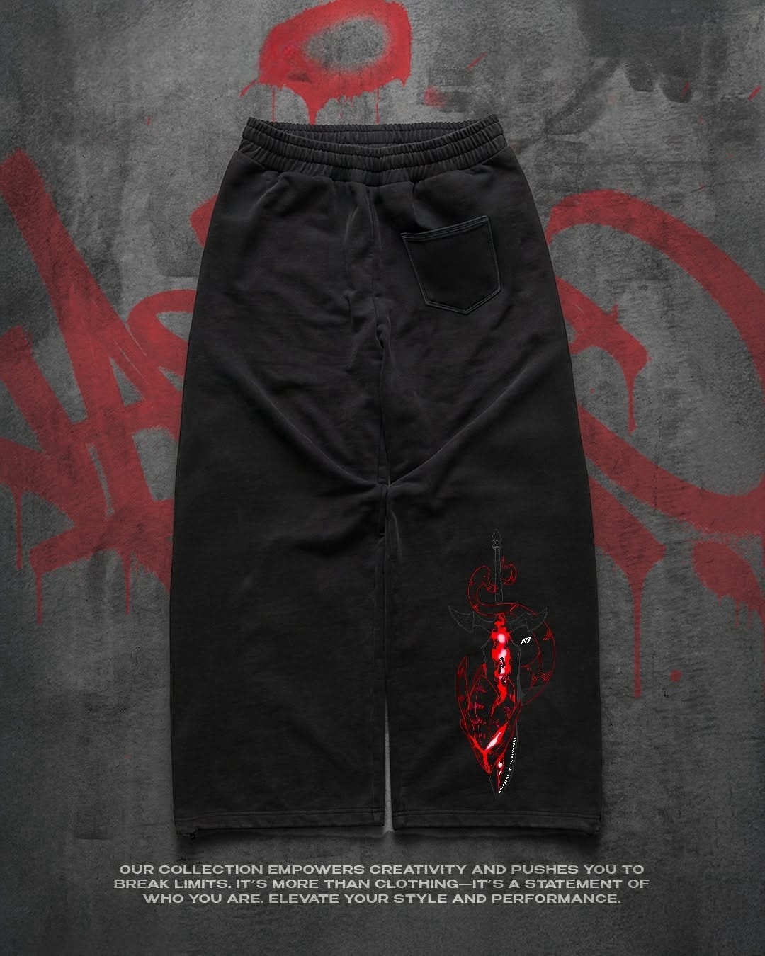 Demonic Blade Washed Baggy Joggers