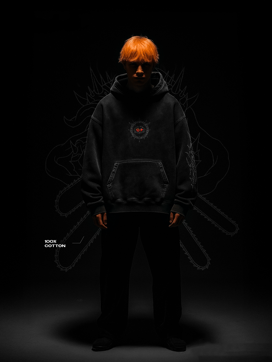 GRIND RITUAL WASHED HOODIE | CHAINSAW MAN