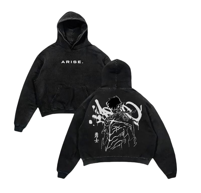 SHADOW MONARCH ACID WASH HOODIE
