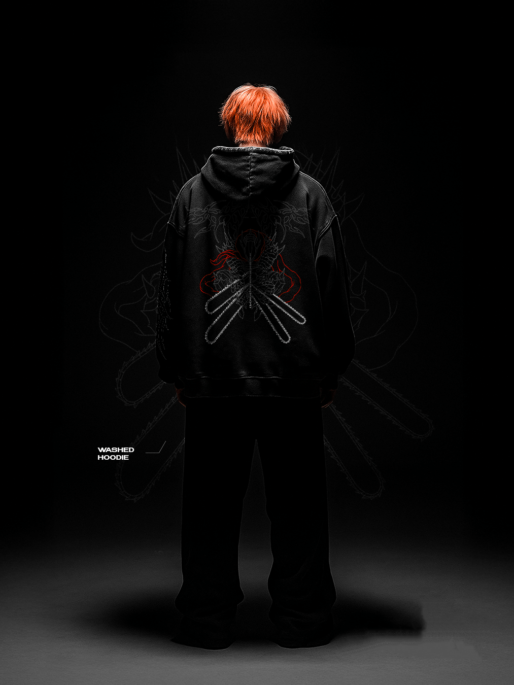 GRIND RITUAL WASHED HOODIE | CHAINSAW MAN