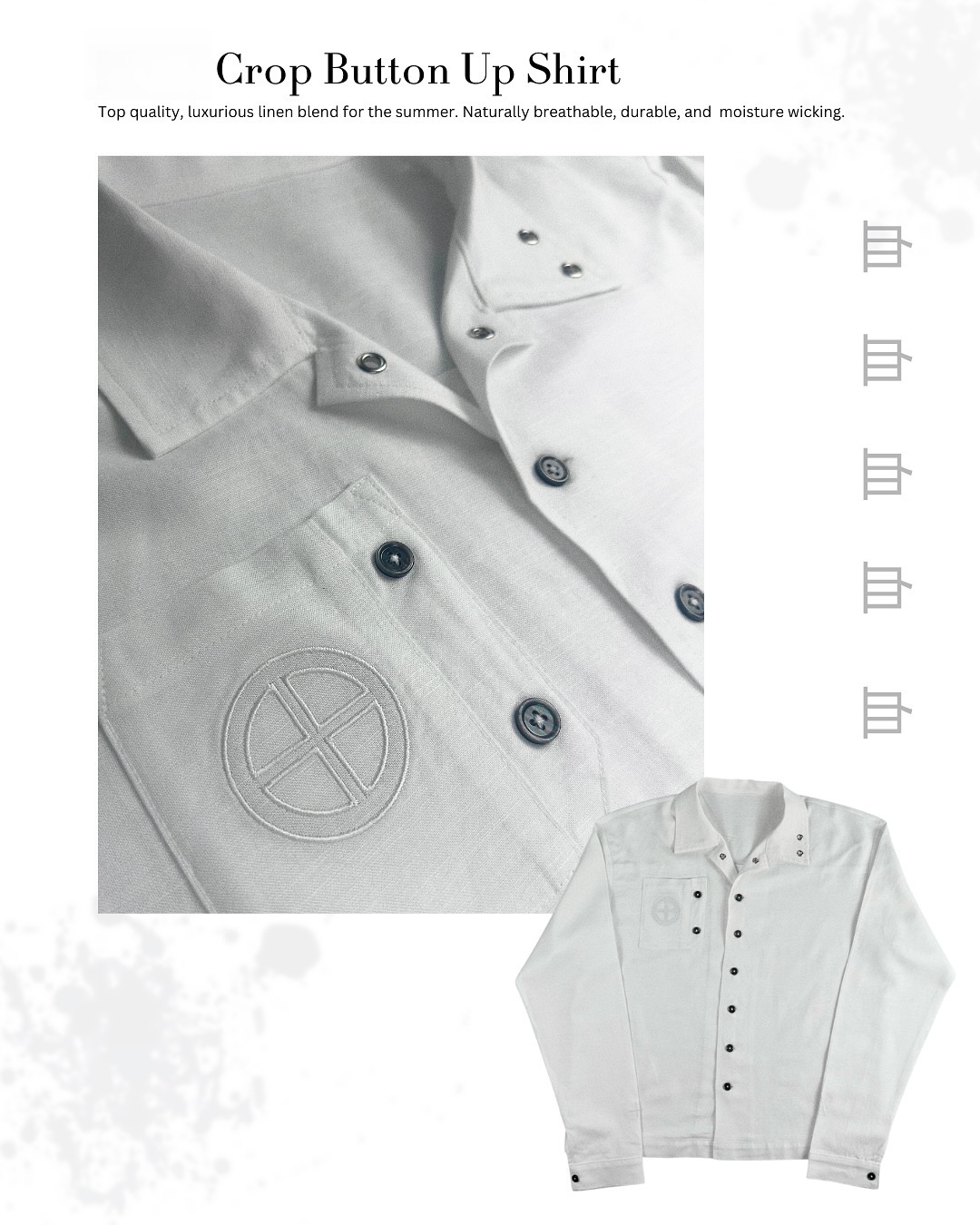 CSM CROP BUTTON UP SHIRT