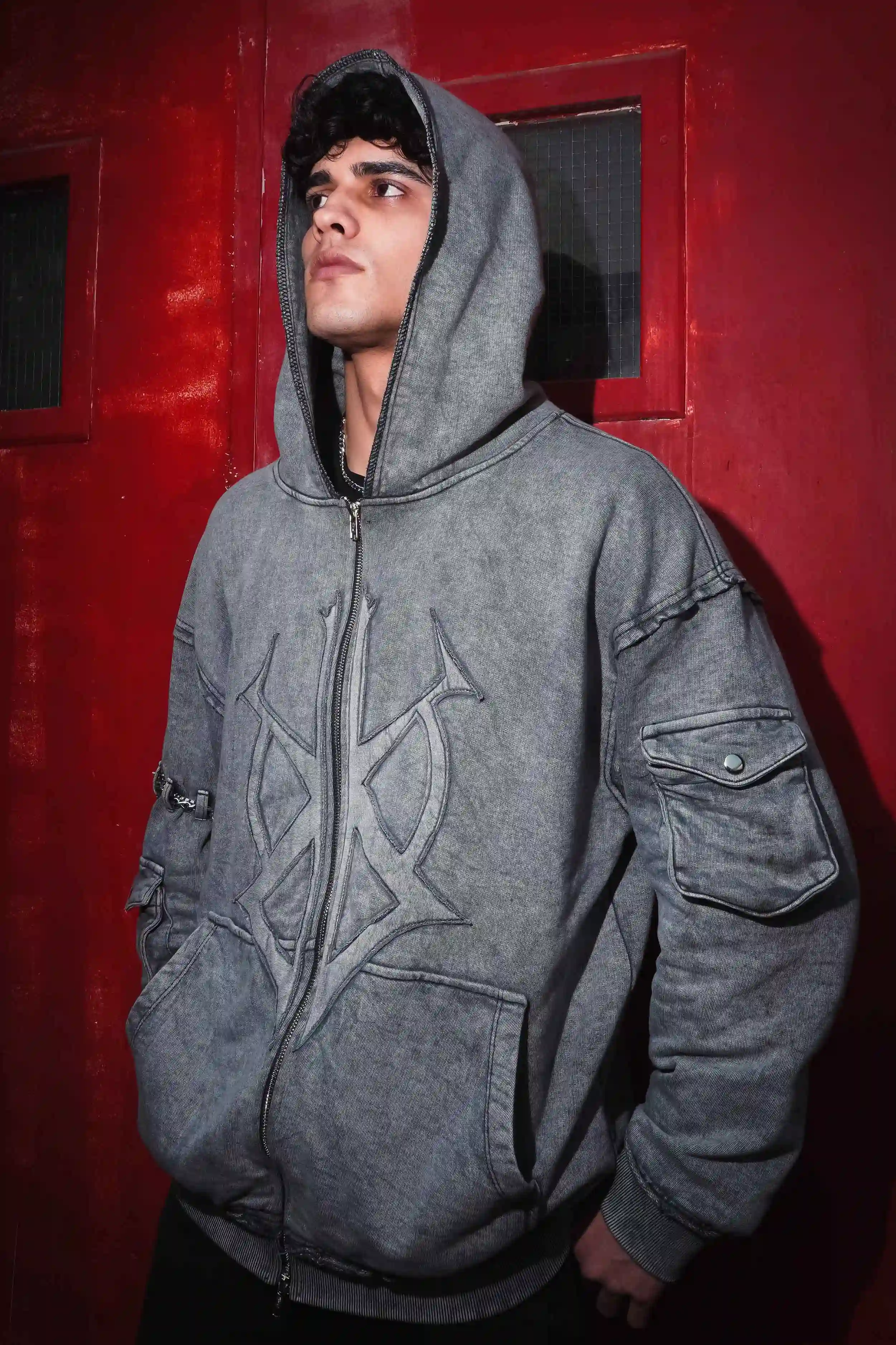 BERSERKING MENACE VINTAGE ZIP HOODIE